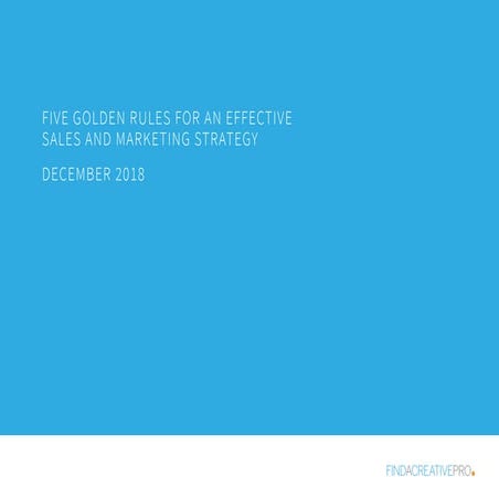 5 Golden Rules for Strong Sales Performance