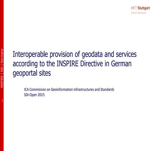 Interoperable provision of geodata and services according to the INSPIRE Dire...