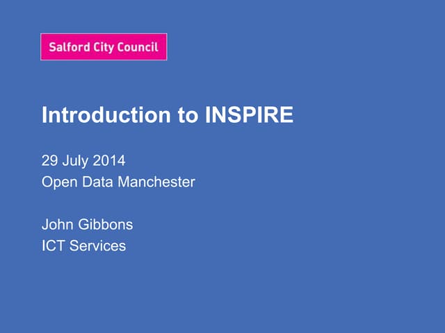 INSPIRE - Open Data Manchester - Ju...