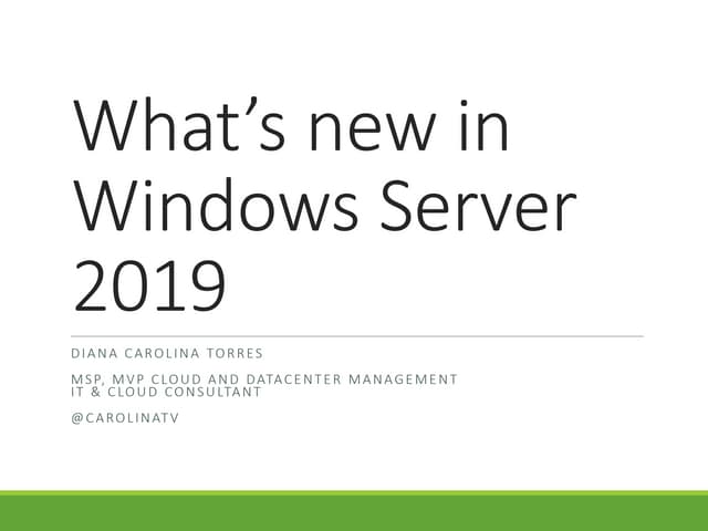 Windows Server 2019 -InspireTech 2019