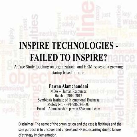 Inspire technologies   failed to inspire