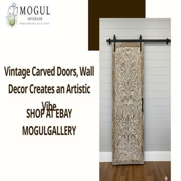 Vintage Carved Doors, Wall Decor Creates an Artistic Vibe