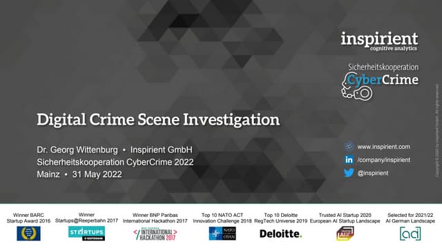 Digital Crime Scene Investigation