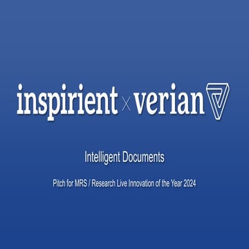 Intelligent Documents (MRS/RL Innovation of the Year Pitch)