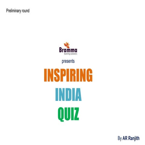 Inspiring India quiz_ Preliminary answers
