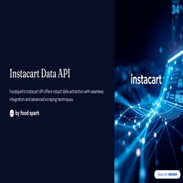 Instacart Grocery Delivery Data Scraping - Instacart API | PDF