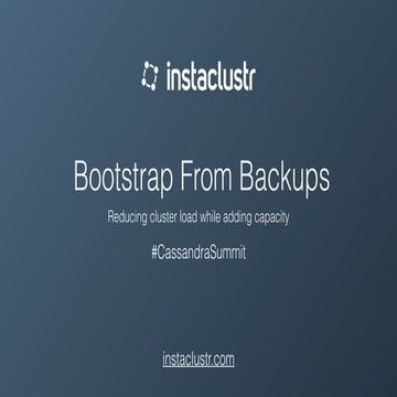 Cassandra Bootstrap from Backups