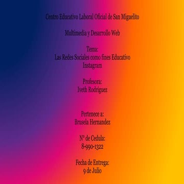 las redes sociales como fines educativos: instagram