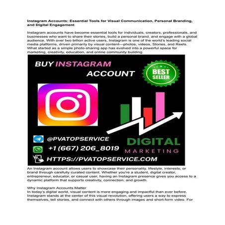 Picture Idea: Instagram Accounts For Personal Branding And Digital Engagement Pdf