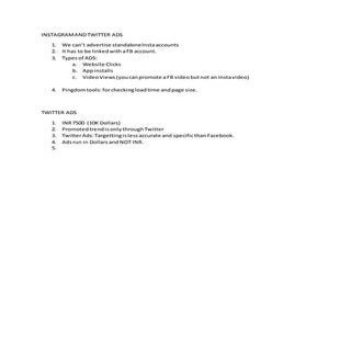 Instagram and twitter ads