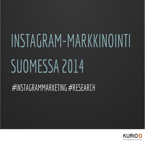 Instagram-markkinointi Suomessa 2014