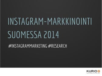 Instagram-markkinointi Suomessa 2014