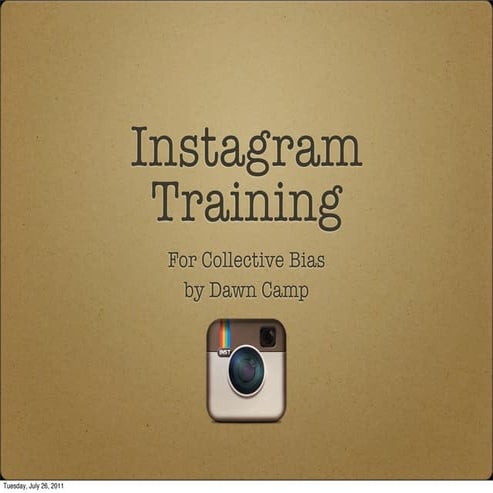 Instagram Training for Collective Bias