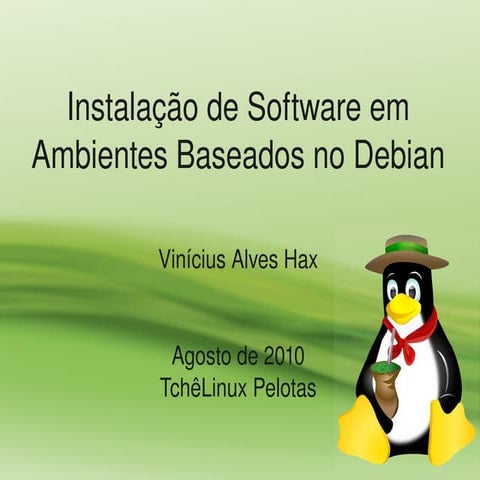 Instalação de softwares em sistemas baseados no Debian