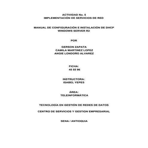 Instalación servicio DHCP en Windows Server 2008