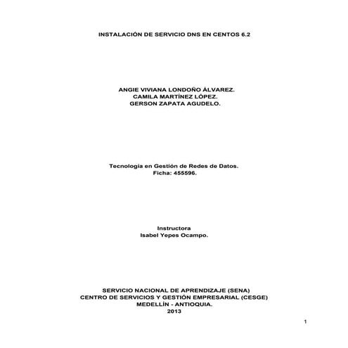 Instalación de dns en centos 