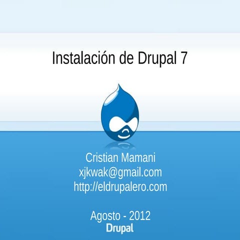 Instalación de drupal 7 en windows y en ubuntu