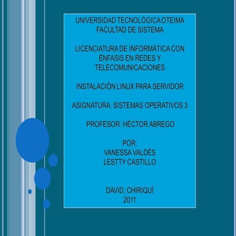 Instalación de linux ubuntu server ppt