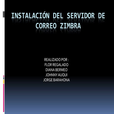 InstalacióN Del Servidor De Correo Zimbra