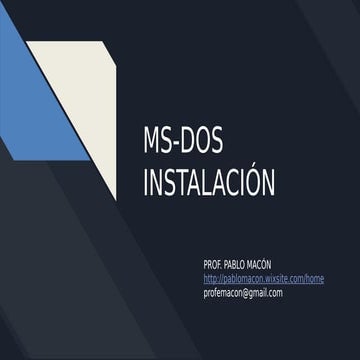 Instalación de MS-DOS con VM Ware