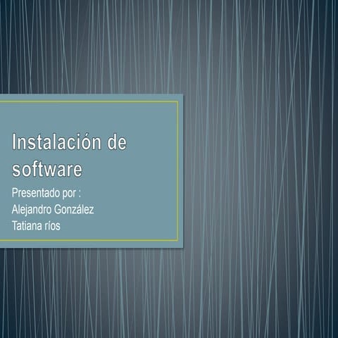 Instalación de software 