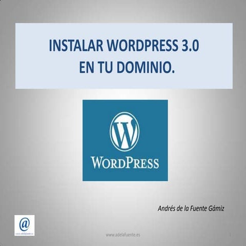 Instalación de wordpress