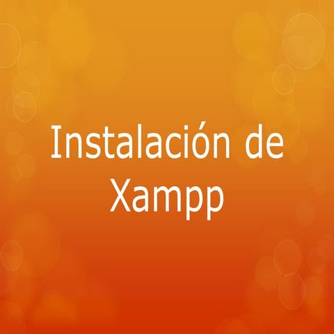 Instalación de xampp
