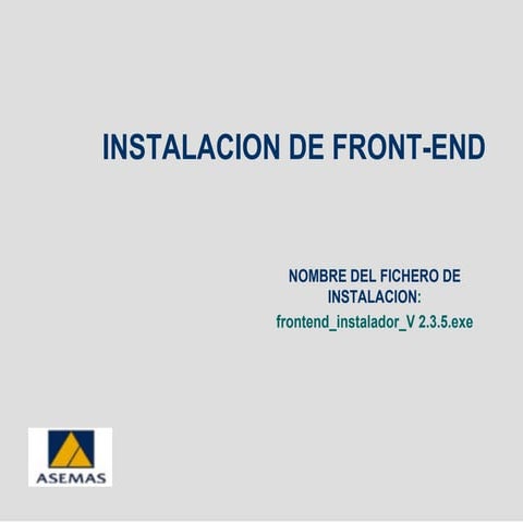 Instalación FrontEnd | PDF