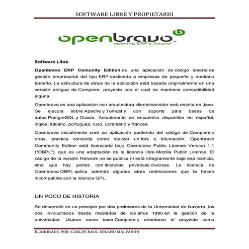 Instalación open bravo | PDF