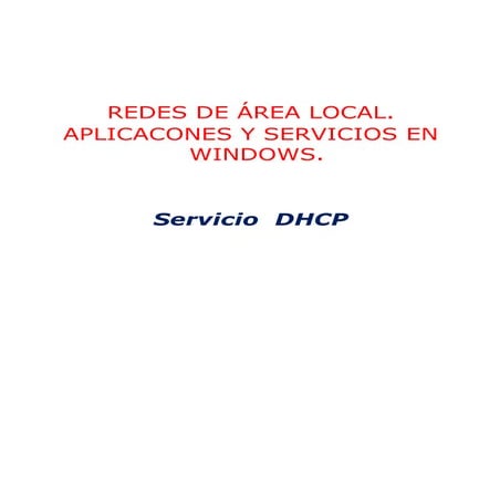 Instalación servicio dhcp en windows server 2003