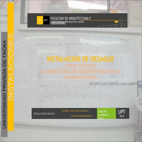 INSTALACION DE DESAGUE-PROBLEMATICA Y SOLUCIONES