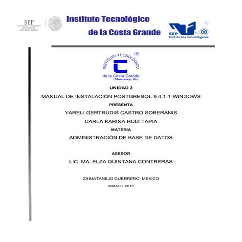 Instalacion postgrest en Windows