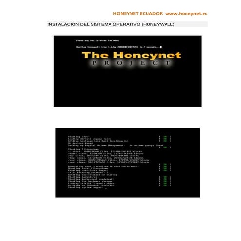 Instalación y configuracion Honeywall roo V1.4 | PDF