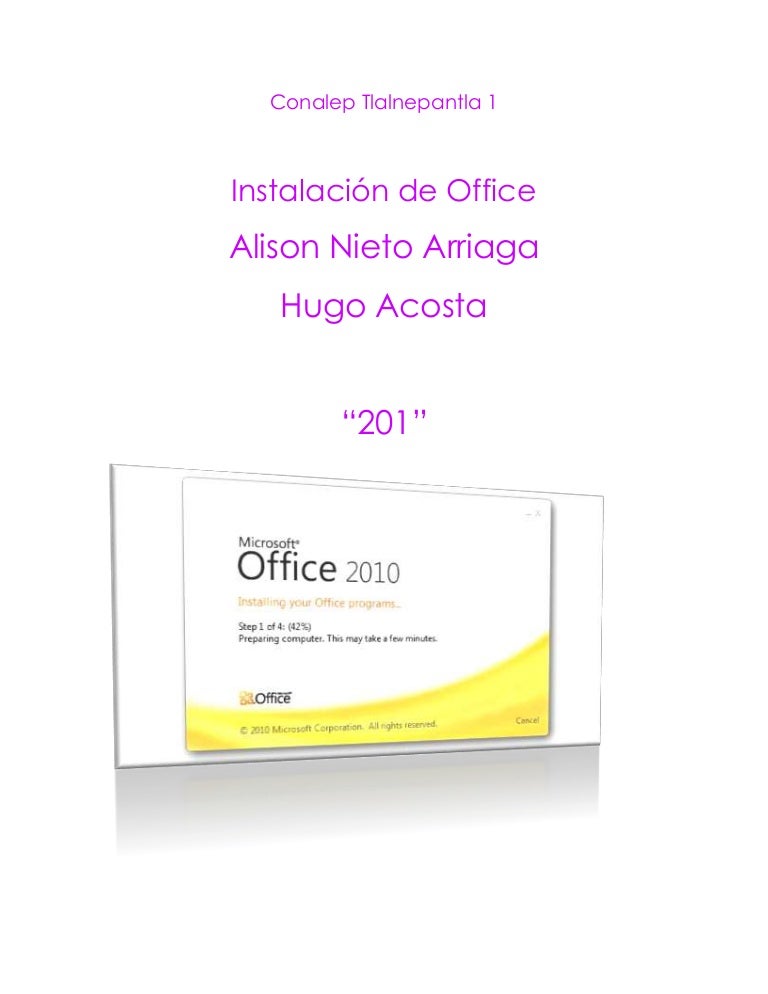Instalacion de office