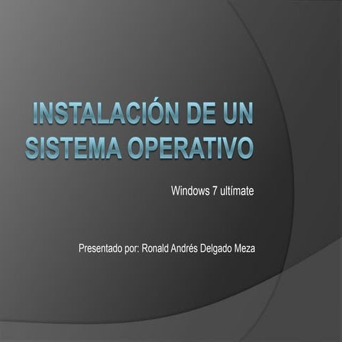 Instalacion de sistema operativo12 xp