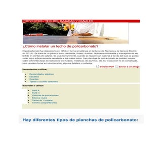 Instalacion de techo de policarbonato