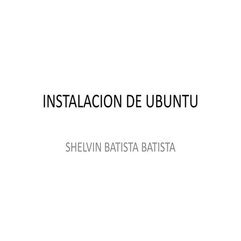 Instalacion de ubuntu