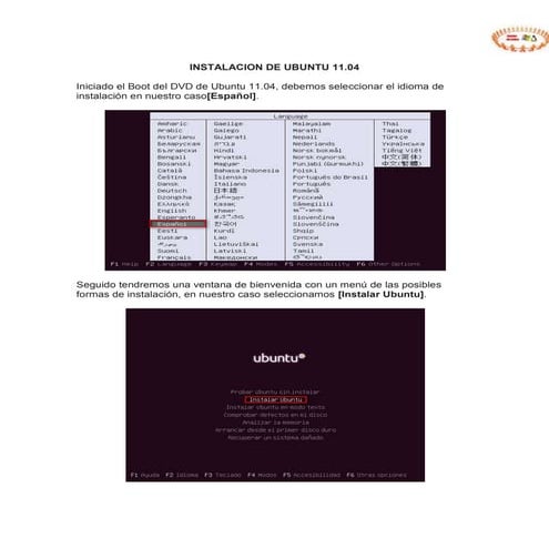 Instalacion de ubuntu 11.04
