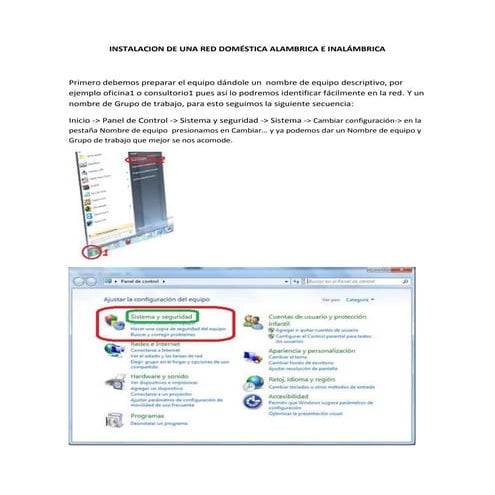 Instalacion de una red domestica alambrica e inalambrica