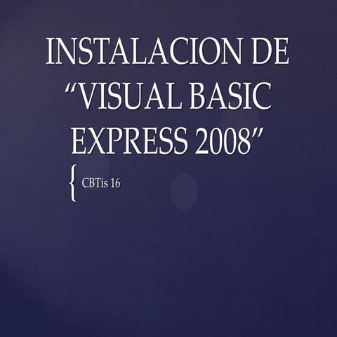 Instalacion de visual basic
