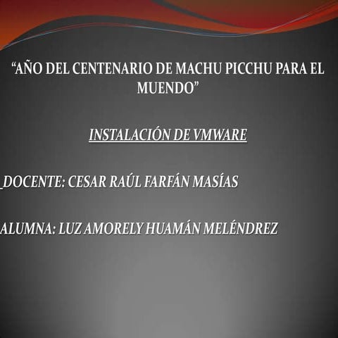 Instalacion de vmware