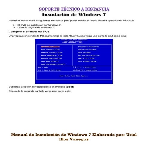 Manual de instalacion windows 7 | DOCX