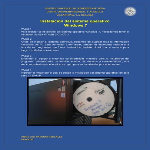 Instalacion de windows 7 | PDF