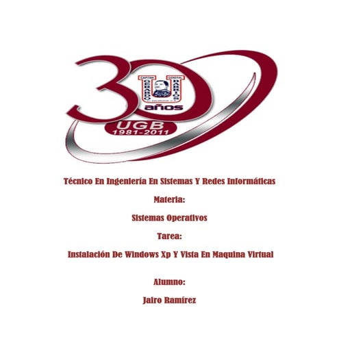 Instalacion de windows vista y xp