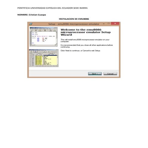 Instalacion emu8086 | PDF