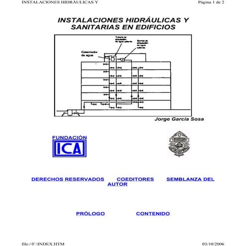 Instalaciones hidraulicas y sanitarias en edificios