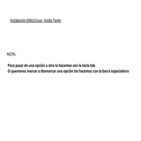 Instalacion linux modo texto