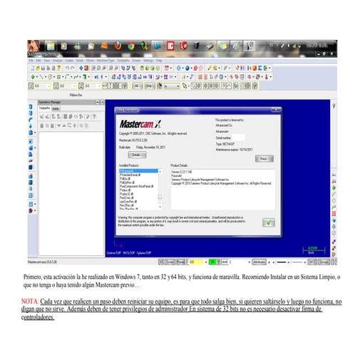Instalacion master cam x6,x7 win7 | PDF