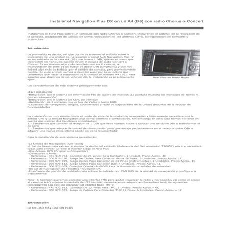 Instalacion navigation plus dx en_un_ a4 | PDF
