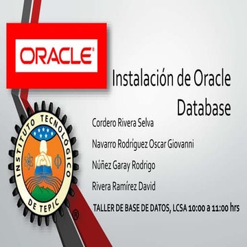Instalación oracle database 12c